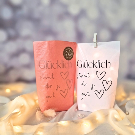 Lichtertüte, Lichterbeutel mit Spruch, Mitbringsel,Geschenk Idee