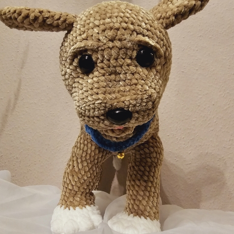 Hund, Unikat ca. 49 cm, gehäkelt,  Handmade 