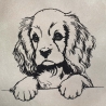 Stickdatei Cocker Spaniel Welpe Anna Hund