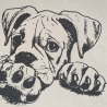 Stickdatei Boxer Whisky Hund realistisch Lunachild