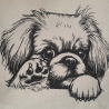 Stickdatei Pekinese Axel Hund realistisch Lunachild