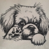 Stickdatei Pekinese Axel Hund realistisch