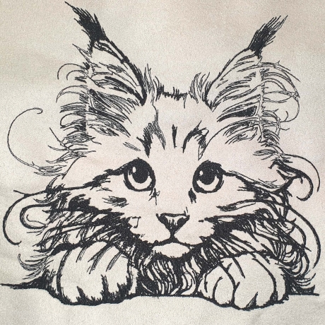 Stickdatei Maine Coon Katze Kätzchen Gina Kitten