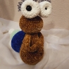 Schnecke mit Armen, ca. 32 cm hoch und 25 cm lang,  Amigurumi