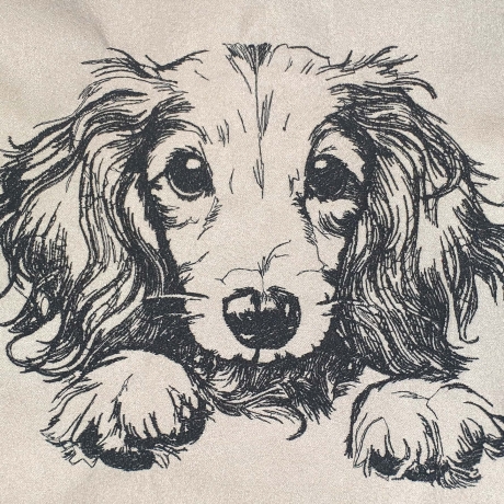 Stickdatei Dackel langhaar Abby Hund