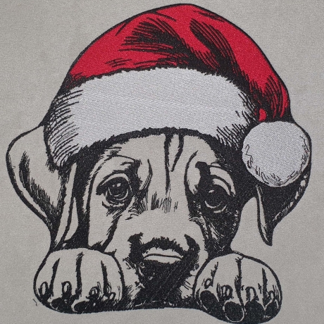 Stickdatei Rhodesian Ridgeback mit Mütze Hund Simon