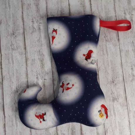 Elfen-/Nikolausstiefel Midi Wichtel blau  