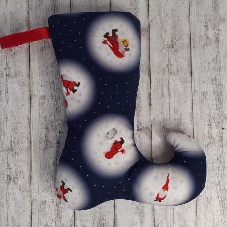 Elfen-/Nikolausstiefel Midi Wichtel blau  