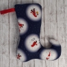 Elfen-/Nikolausstiefel Midi Wichtel blau  