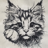 NEU Stickdatei Maine Coon Katze Tabby realistisch