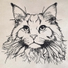 Stickdatei Maine Coon Katze Erni realistisch