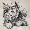 Stickdatei Maine Coon Katze Kätzchen Kiss Kitten
