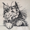 NEU Stickdatei Maine Coon Katze Kätzchen Kiss Kitten