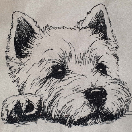 Stickdatei West Highland White Terrier Joda Welpe