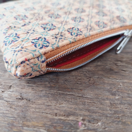 Tasche aus KORK, D-Ring Täschchen, NATUR fair vegan handmade