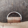 Tasche aus KORK, D-Ring Täschchen, NATUR fair vegan handmade