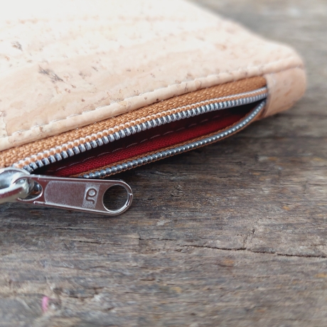 Tasche aus Kork, D-Ring Täschchen, NATUR fair vegan handmade