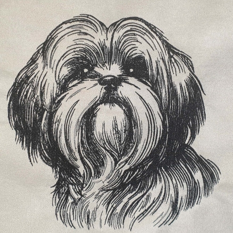 Stickdatei Shih Tzu Lilo Hund Schleife realistisch