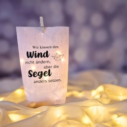 Lichtertüte, Lichterbeutel mit Spruch, Mitbringsel,Geschenk Idee