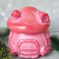 Feen Haus Kerze mit Holzdocht