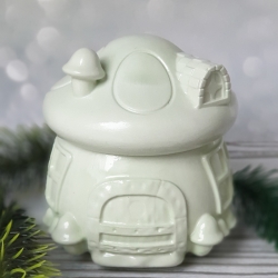 Feen Haus Kerze mit Holzdocht Apfel-Zimt 