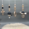 Spielbogen Anhänger Baby Set 4 Stück Mobile Wal Schildkröte Holz