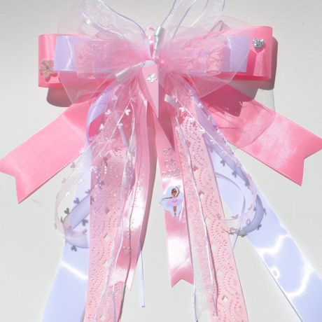 3D Schultütenschleife Deko Mini-Schultüte Farbwunsch und Name