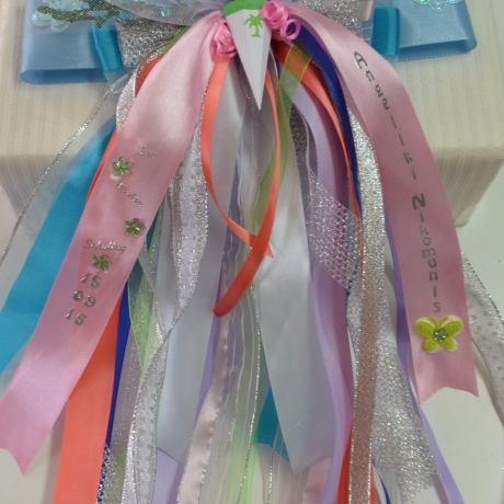 3D Schultütenschleife Deko Mini-Schultüte Farbwunsch und Name