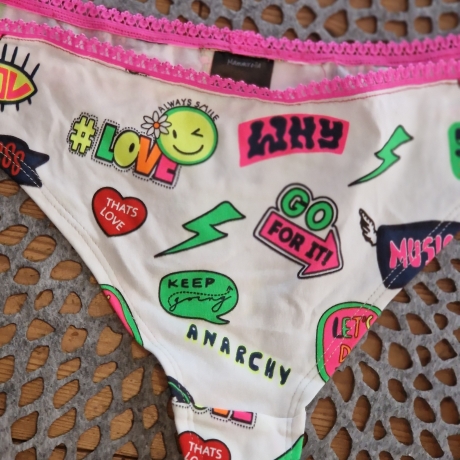 String Tanga bequem, Neon, Pop, lustig, handmade, Jersey