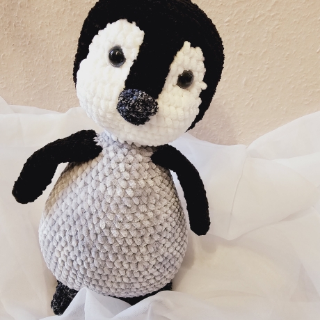 Cool, cooler, Pinguin, ca. 31 cm, Unikat,  Amigurumi,  gehäkelt 