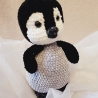 Cool, cooler, Pinguin, ca. 31 cm, Unikat,  Amigurumi,  gehäkelt 