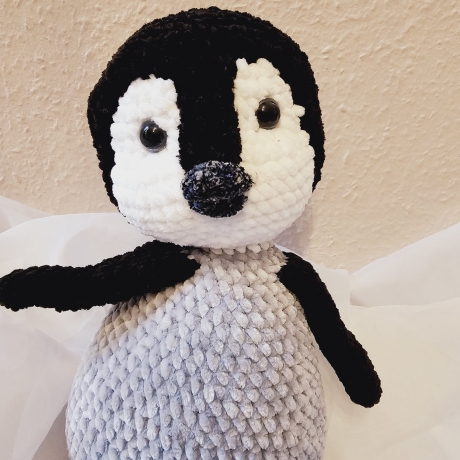 Cool, cooler, Pinguin, ca. 31 cm, Unikat,  Amigurumi,  gehäkelt 