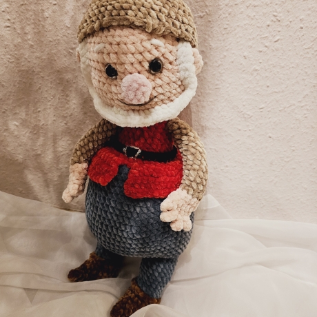 Zwerg Happy, Unikat, ca. 40 cm, Amigurumi,  gehäkelt 