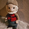 Zwerg Happy, Unikat, ca. 40 cm, Amigurumi,  gehäkelt 