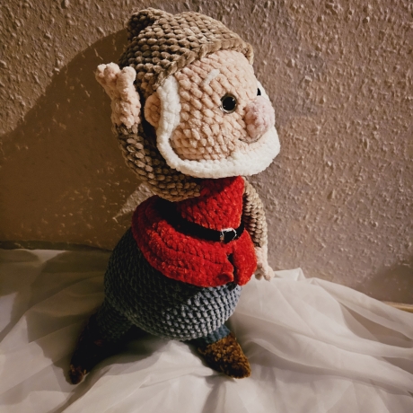 Zwerg Happy, Unikat, ca. 40 cm, Amigurumi,  gehäkelt 
