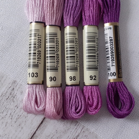Anchor Sticktwist lila/beere 5 Stränge Set
