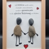 Liebevoll handgefertigtes Steinbild für Verliebte - Valentinstag