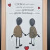 Liebevoll handgefertigtes Steinbild für Verliebte - Valentinstag