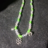elastische Perlenkette Glück grün