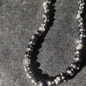 elastische Perlenkette Blume schwarz 