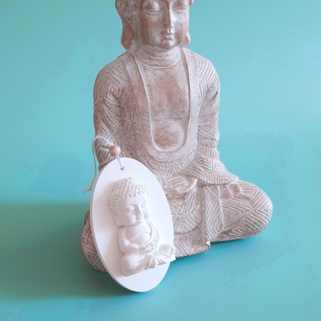 Keramik Duft Anhänger Yoga Buddha