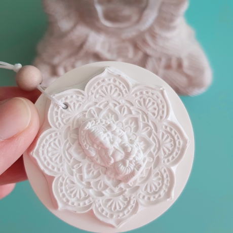 Keramik Duft Anhänger Yoga Mandala Ganesha