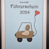 Liebevoll handgefertigtes Steinbild Führerschein 2024