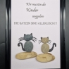 Steinbild für Katzen Liebhaber - Katzen Allergie