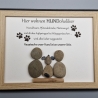 Steinbild für Hunde Liebhaber - Hundoholic mit zwei Personen