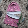 Beanie Mütze & Loop Set rosa Rosen Jersey KU 53-55cm