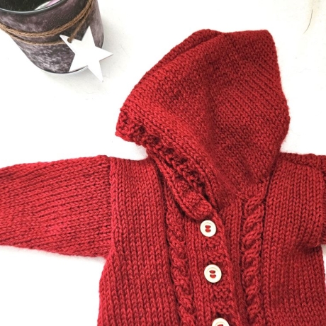 Strickjacke Baby Rot in der Größe 62/68
