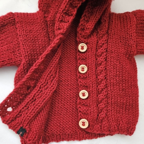 Strickjacke Baby Rot in der Größe 62/68