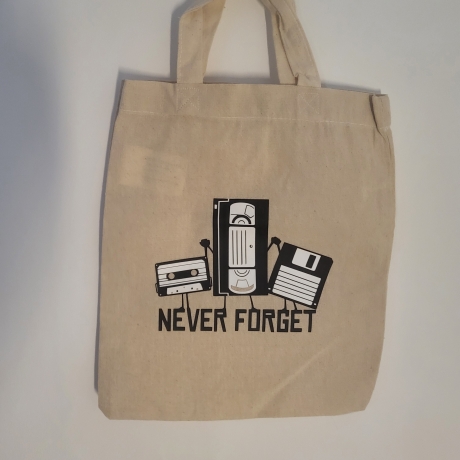 Stoffbeutel | Never Forget |Kleine Stofftasche |ca.22 x 26 cm 