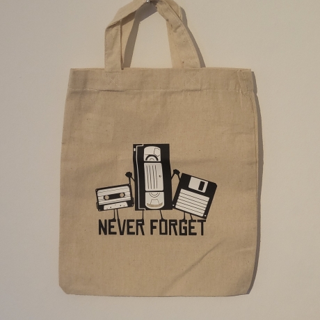 Stoffbeutel | Never Forget |Kleine Stofftasche |ca.22 x 26 cm 